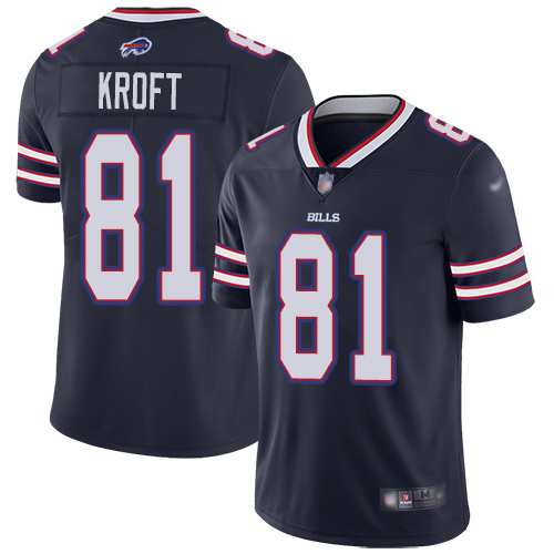 Men Buffalo Bills 81 Tyler Kroft Limited Navy Blue Inverted Legend NFL Jersey